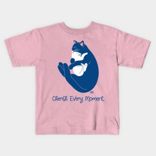 Cherish Every Moment | Cat Love (Pink) Kids T-Shirt